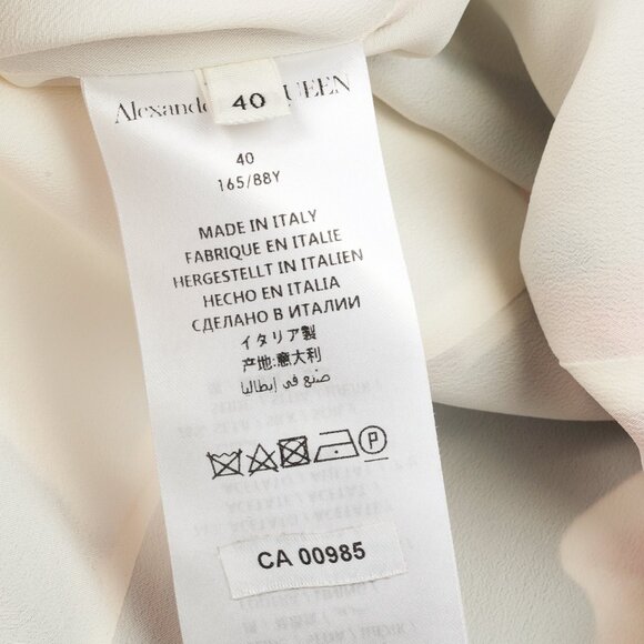 Alexander McQueen PF/19 Torn Rose Ivory Floral Silk Tank - Picture 11 of 13